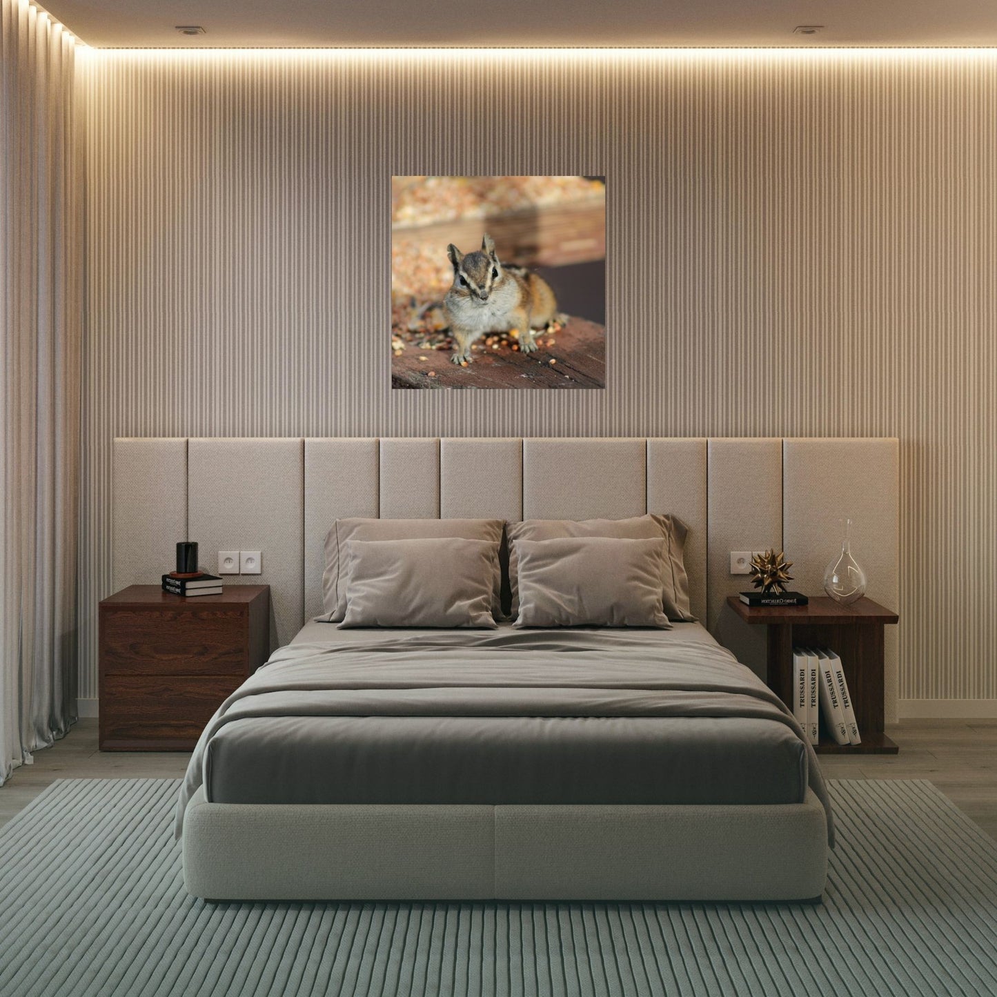 🖼️ Caught in the Act – Mischievous Chipmunk Photo on Canvas